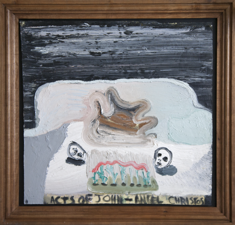 Unfair - Sam samiee - crucifixion according to acts of john, 78 x 82 cm, acrylic on canvas, 2014, from crucifixion series