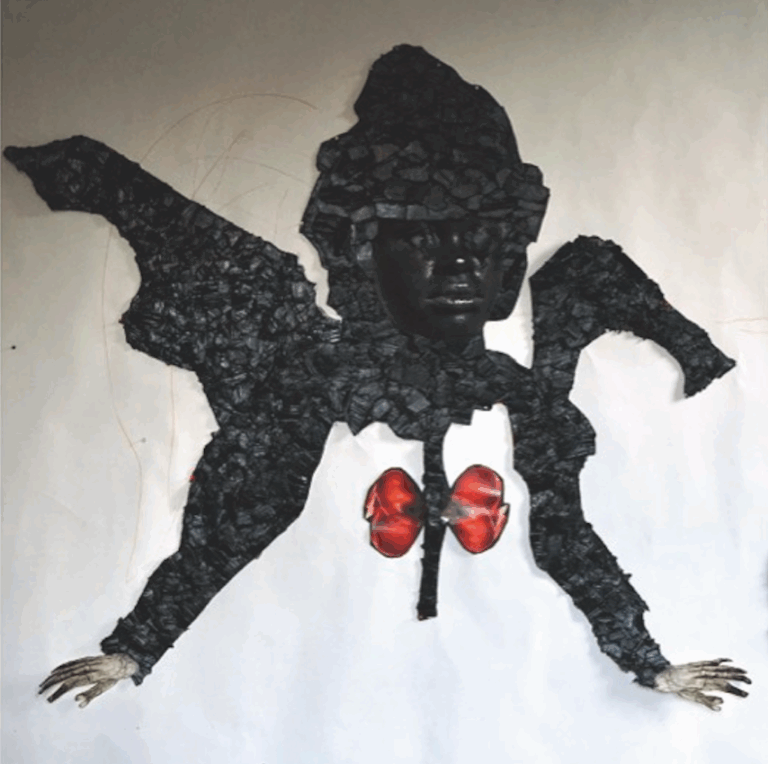 Unfair - Shertise solano_figure with black wings, 2024 (1)