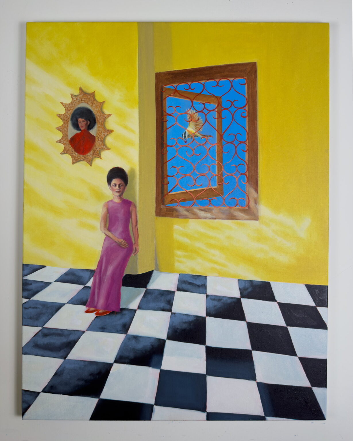 Unfair - Faria_van creij-callender_tussen licht en schaduw kleurt ze goud, 85 cm x 65 cm, oil on canvas_2025